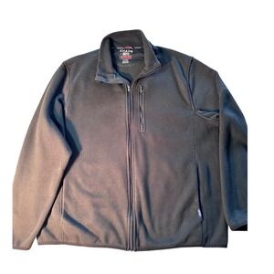 Chaps Everyday Performance Mens XL Black Full Zip Fleece Jacket Mock Neck